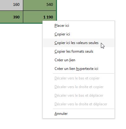 Excel formation - formule en valeur excel - 05