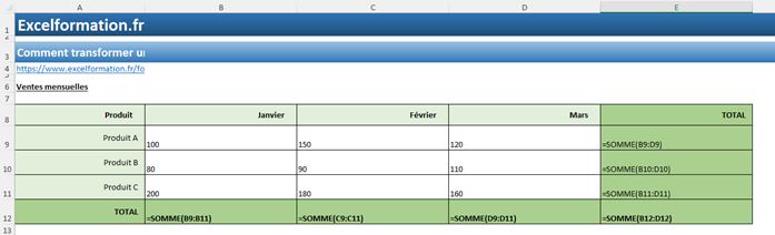 Excel formation - formule ne se calcule pas - 04