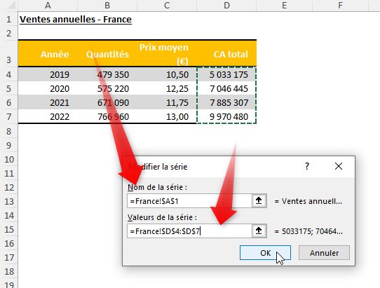 Excel formation - graphique depuis plusieurs feuilles - 05