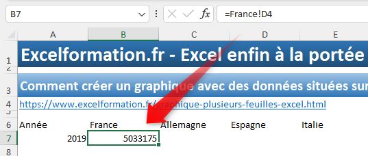 Excel formation - graphique depuis plusieurs feuilles - 10