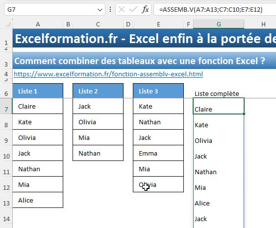 Excel formation - vstack - 11