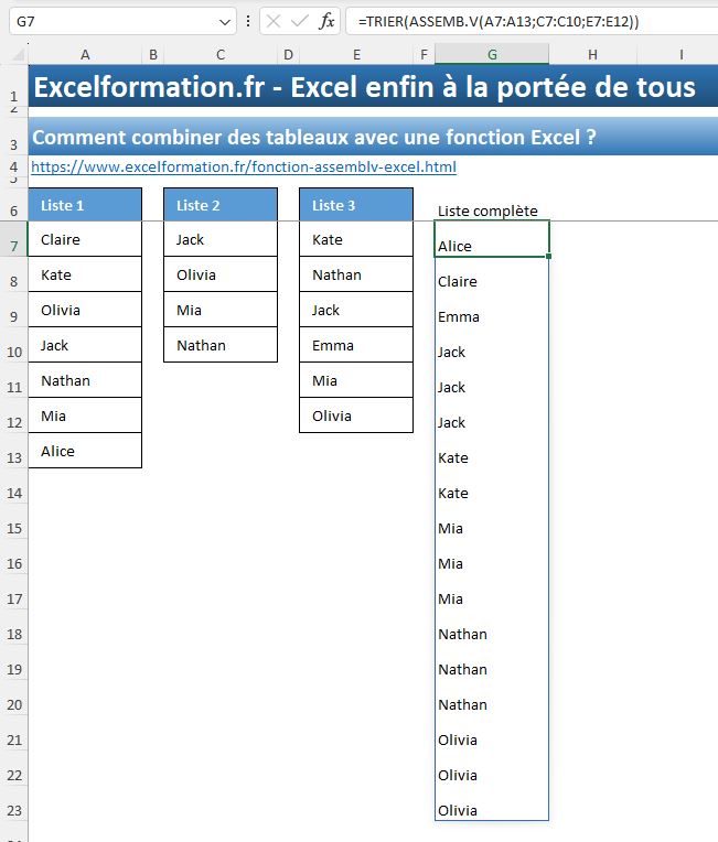 Excel formation - vstack - 12