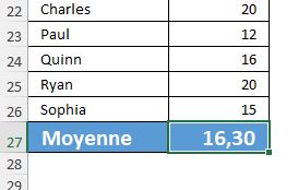 Excel formation - moyenne hors zéro - 02