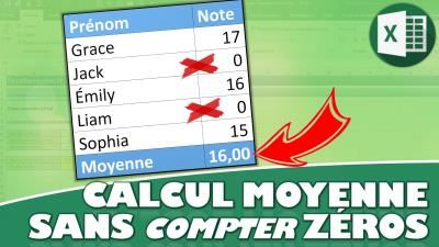 Comment calculer une moyenne sans tenir compte des zéros sur Excel ?