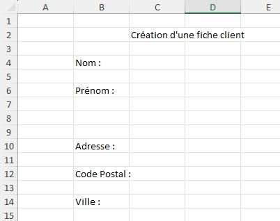 Excel formation - formulaire dynamique sans coder de vba - 02