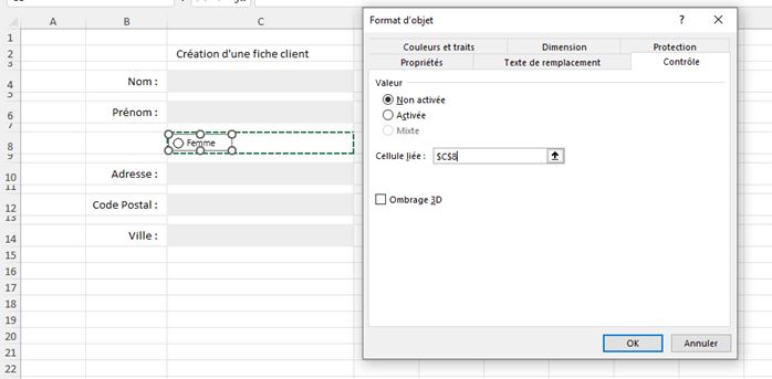 Excel formation - formulaire dynamique sans coder de vba - 13