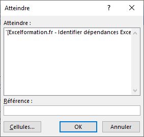 Excel formation - identifier cellules dépendantes - 04