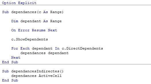 Excel formation - identifier cellules dépendantes - 07