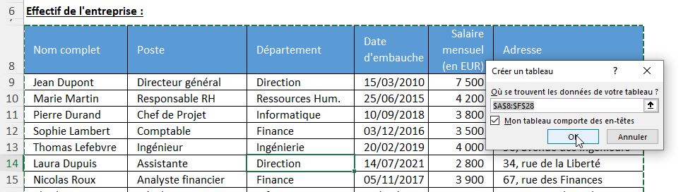 Excel formation - recherche en temps réel - 06