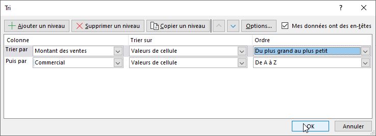 Excel formation - Trier des valeurs en temps - 04