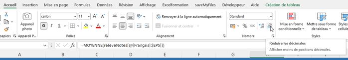 Excel formation - supprimer chiffres derrière virgule dans Excel - 05