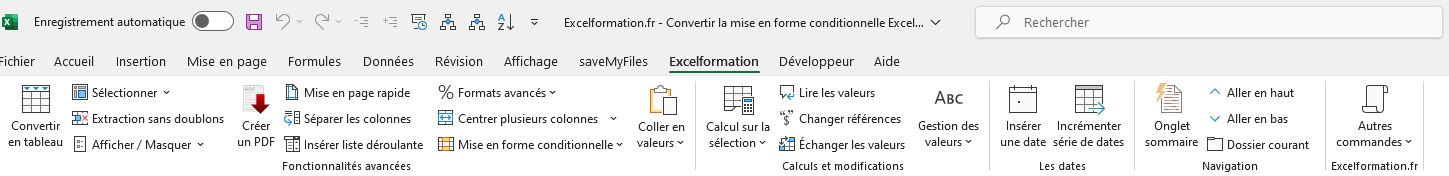 Excel formation - installer complément excel - 01