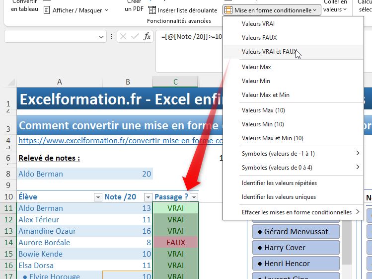 Excel formation - barre d'outils - c2 - 13