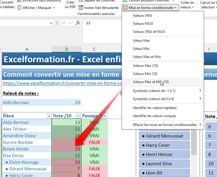 Excel formation - barre d'outils - c2 - 14