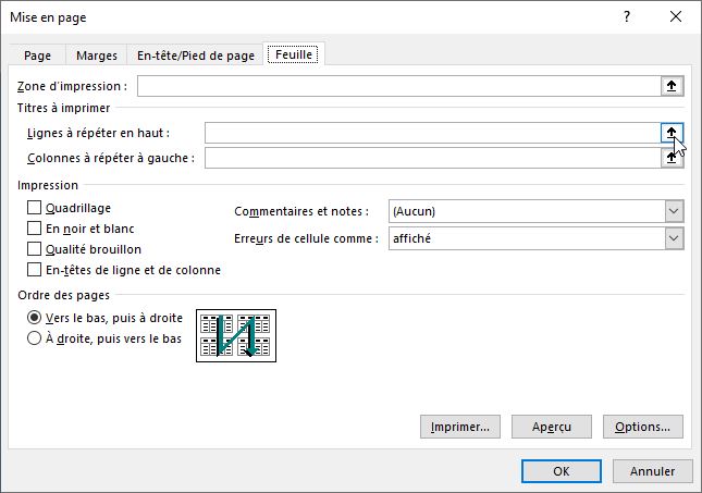 Excel formation - imprimer titre sur toutes les feuilles - 06