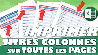 Comment imprimer les titres de colonnes sur toutes les pages dans Excel ?