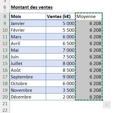 Excel formation - insérer une drotie sur un graphique - 04