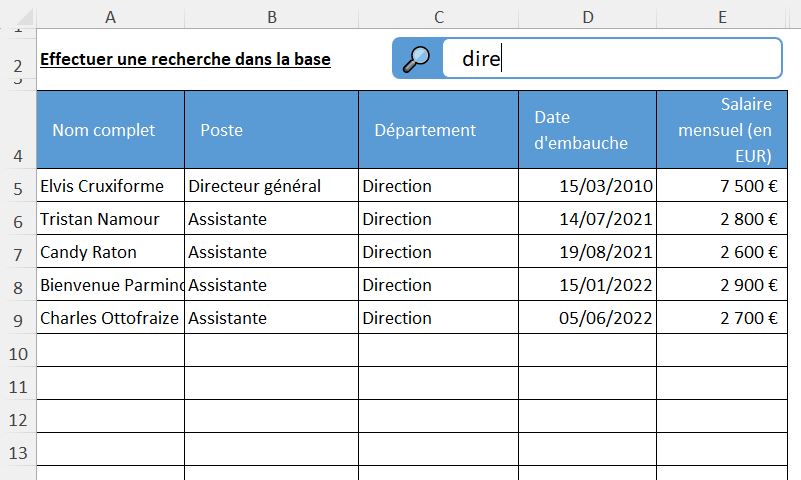 Excel formation - recherche en temps réel - p2 - 06