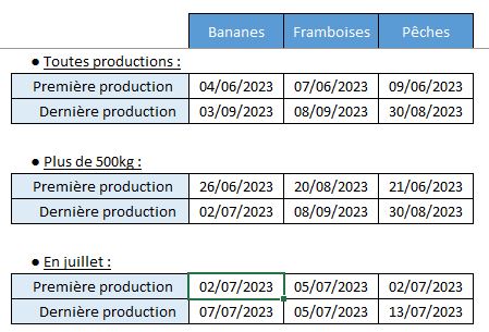 Excel formation - date plus ancienne avec critère - 05