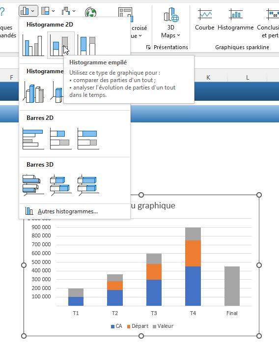 Excel formation - graphique en cascade excel - 06