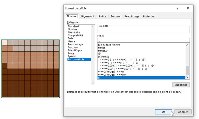 Excel formation - Graphique Gauffre - 17