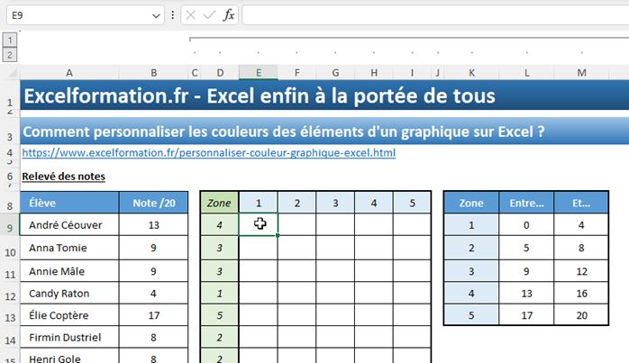 Excel formation - personnaliser la couleur d'un graphique - 06