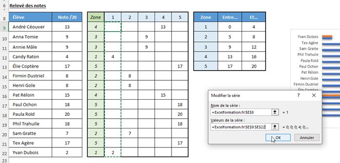Excel formation - personnaliser la couleur d'un graphique - 08