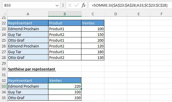 Excel formation - SOMME - 14