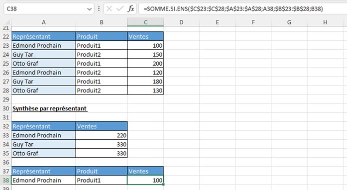 Excel formation - SOMME - 15