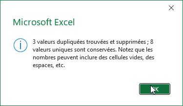 Excel formation - gestionDoublons - 09