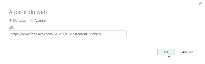 Excel formation - Import tableau HTML dans Excel - 02