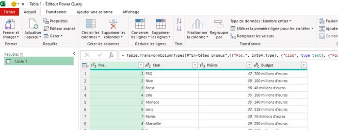 Excel formation - Import tableau HTML dans Excel - 07