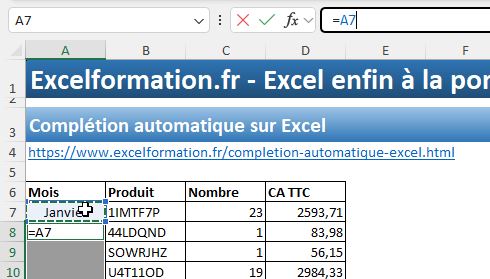 Excel formation - 20240409-Remplissage auto - 07