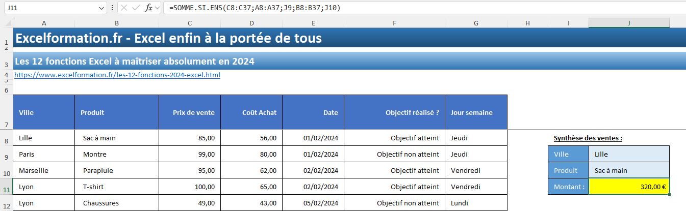 Excel formation - 9FonctionsExcel - 06