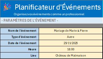 Excel formation - 0068-Gestionnaire d'évènements - 05