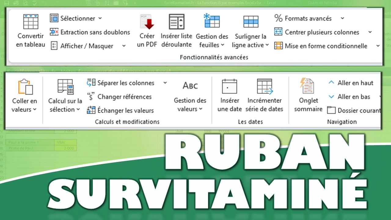 Découvrez l'outil qu’il nous faut pour optimiser votre utilisation d’Excel (la barre d'outils by excelformation.fr)