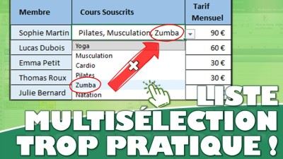 STOP aux listes déroulantes limitées ! Sélectionnez PLUSIEURS valeurs dans UNE SEULE cellule Excel