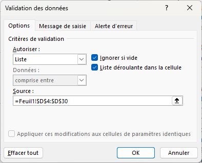 Excel formation - 0080-Liste à plusieurs niveaux - 06