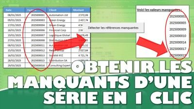 Comment trouver les nombres manquants dans une série Excel ?