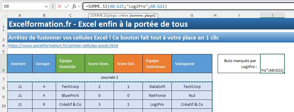 Excel formation - 0091-centrerContenuExcel - 04