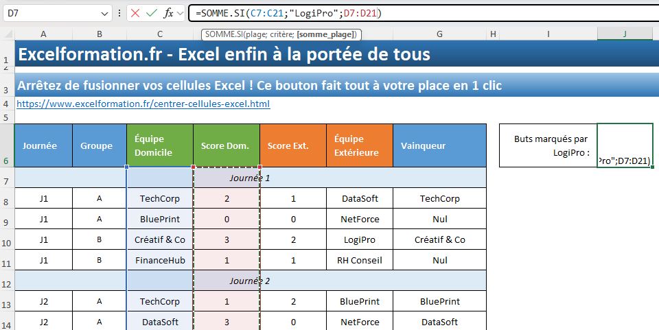 Excel formation - 0091-centrerContenuExcel - 07