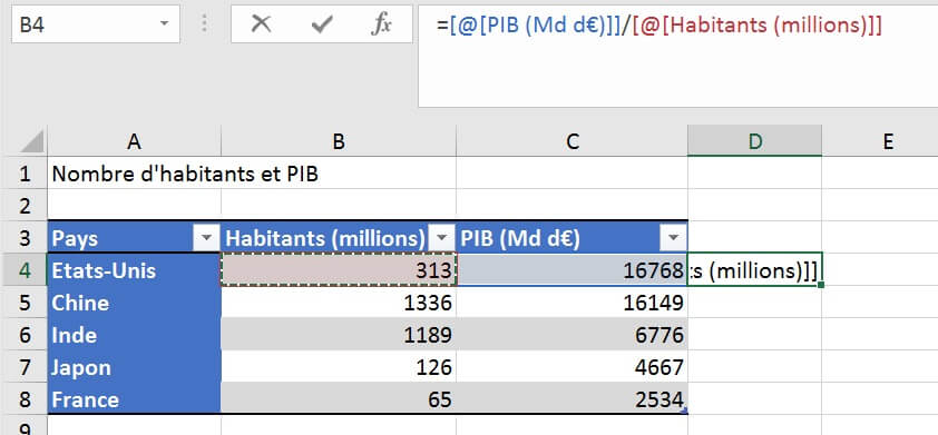 Excel formation - les tableaux de donnees d excel