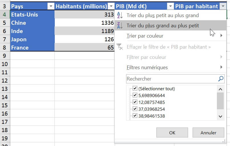 Excel formation - les tableaux de donnees d excel