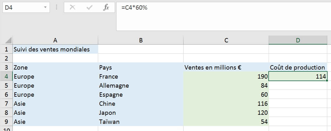 Excel formation - les fonctions de base