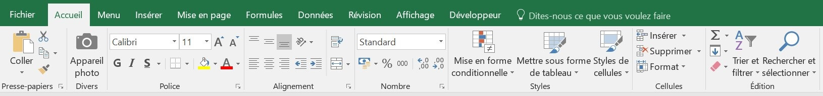 Excel formation - presentation-generale-d-une-fenetre-excel