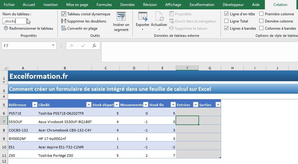 Creer Un Formulaire De Saisie Dans Excel Comment créer un formulaire de saisie intégré dans une feuille de