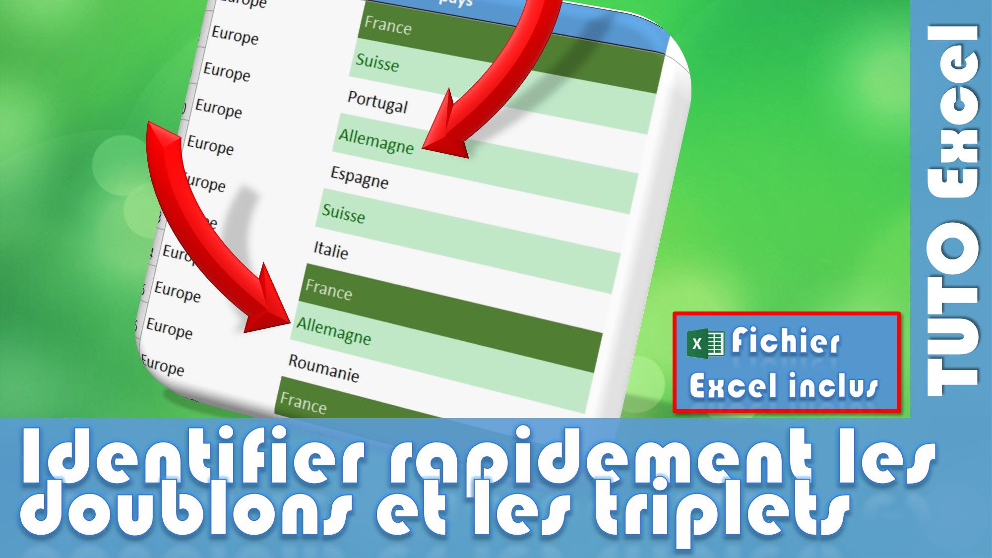 Comment identifier les doublons et triplets automatiquement sur Excel Excel formation