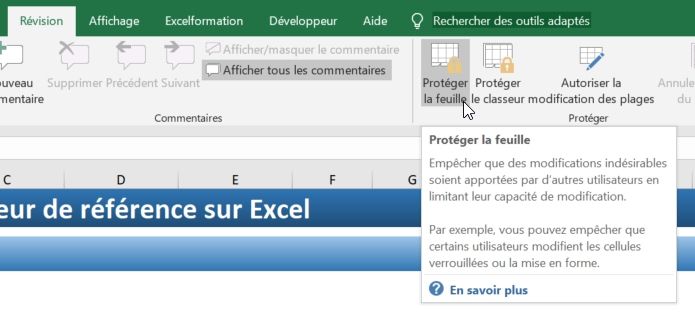 Comment empêcher la suppression ou la modification des cellules sur