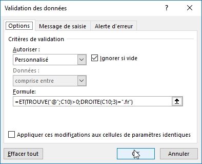 Excel formation - 018 Contrôler saisie sans macro - 14