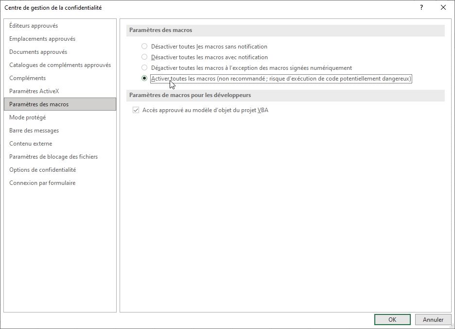 Excel formation - comment signer une macro vba - 02